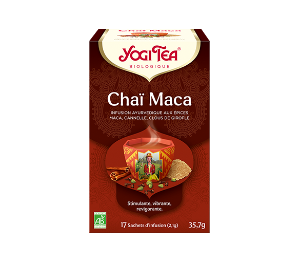 Ayurvedischer Bio-Chai-Maca-Tee Yogi Tea - 17 Beutel