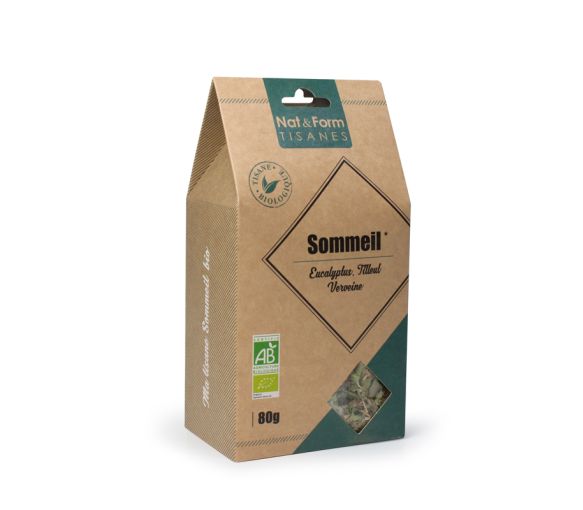 Kräutertee Schlaf Eukalyptus Lindenverbene Nat & Form - Beutel mit 80 g