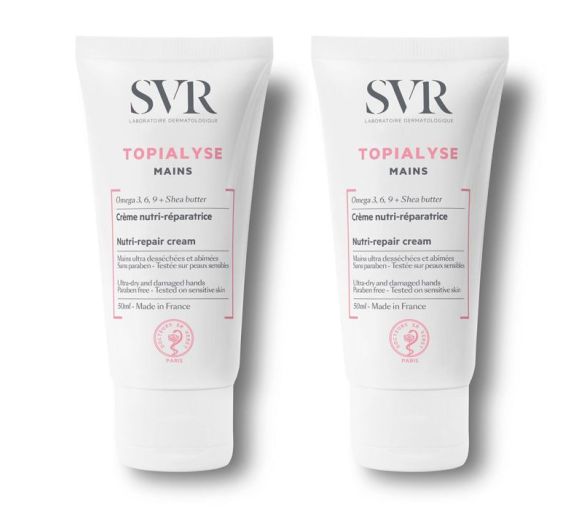 Topialyse Hände Creme nährend-reparierend SVR - 2er Pack à 50 ml