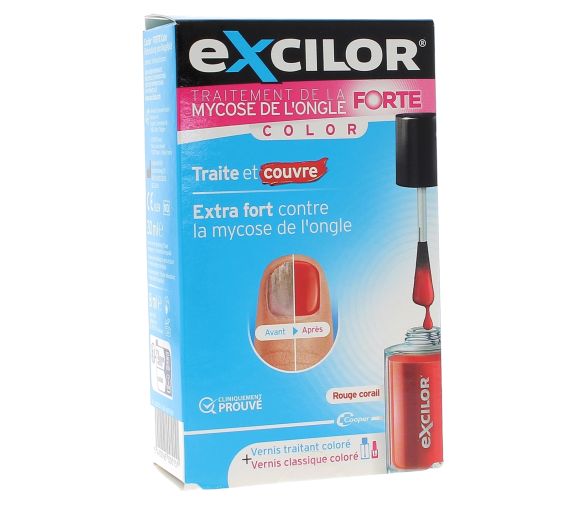 Behandlung von Nagelpilz Forte Color Korallenrot Excilor - Flasche mit 30 ml - image 1