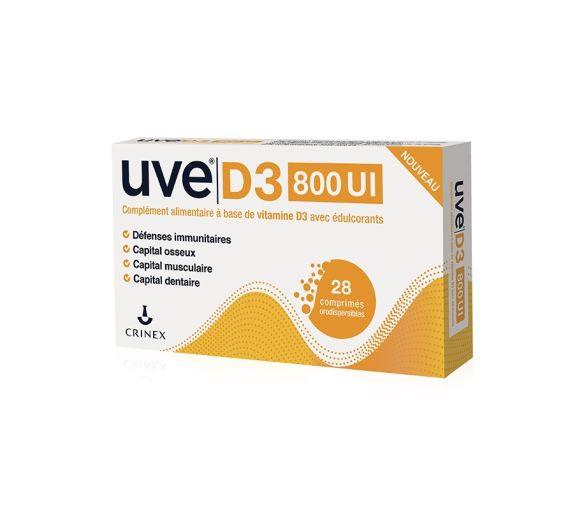 UVE D3 800 UI Crinex - Packung mit 28 orodispersiblen Tabletten