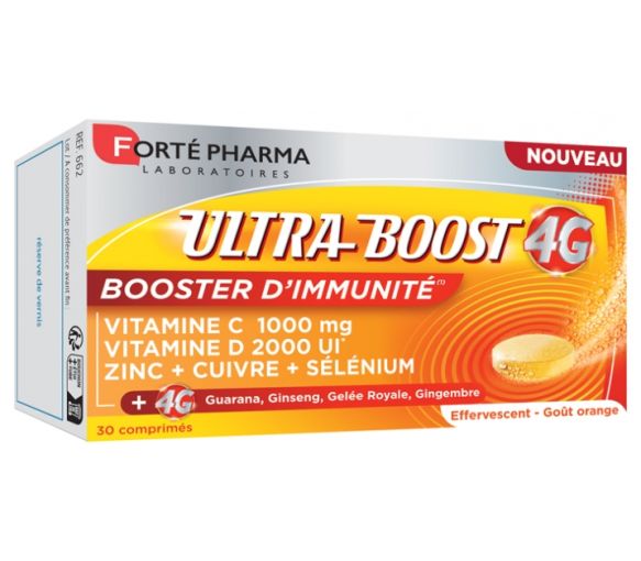 Ultra Boost 4G Immunitätsbooster Forté Pharma - Packung mit 30 Brausetabletten