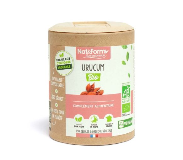 Urucum bio Ecoresponsable Nat&Form - Dose von 200 Kapseln - image 1