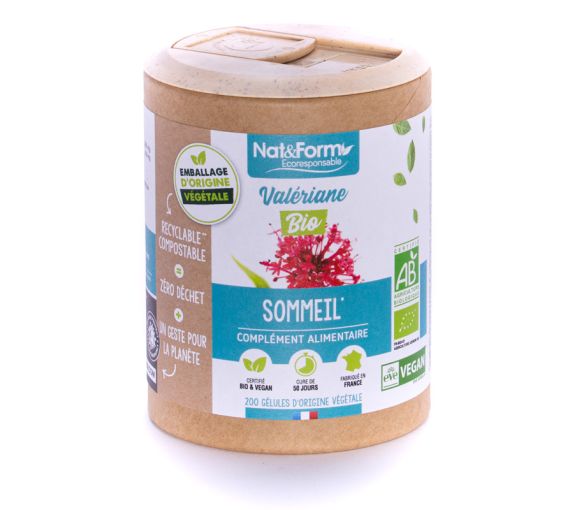 Valeriana Bio Ecoresponsable Nat&Form - Dose von 200 Kapseln - image 1