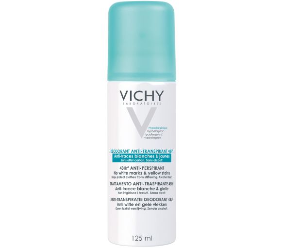 Antitranspirant-Deodorant 48h gegen weiße & gelbe Flecken Vichy - Spray mit 125 ml - image 1