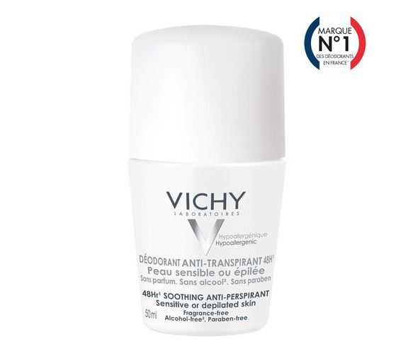 Antitranspirant-Deodorant 48h für empfindliche oder epilierte Haut Vichy - Roll-on mit 50 ml - image 1