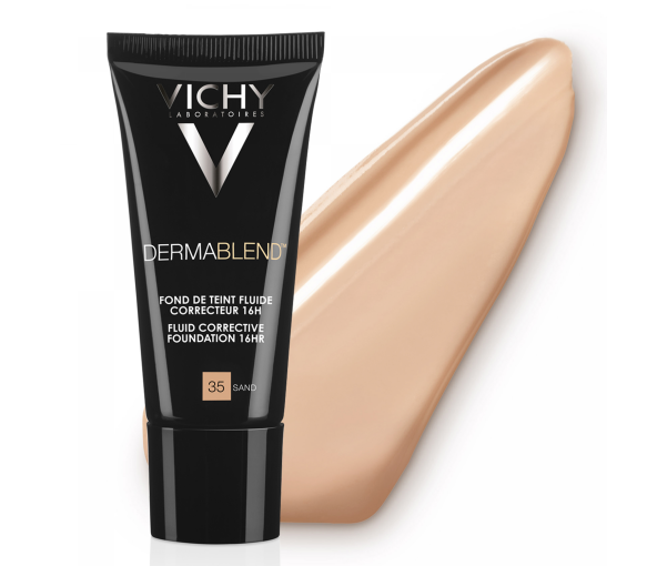 Dermablend flüssige Korrektur-Foundation 16h SPF 35 Farbton 35 Sand Vichy - Tube mit 30 ml - image 1