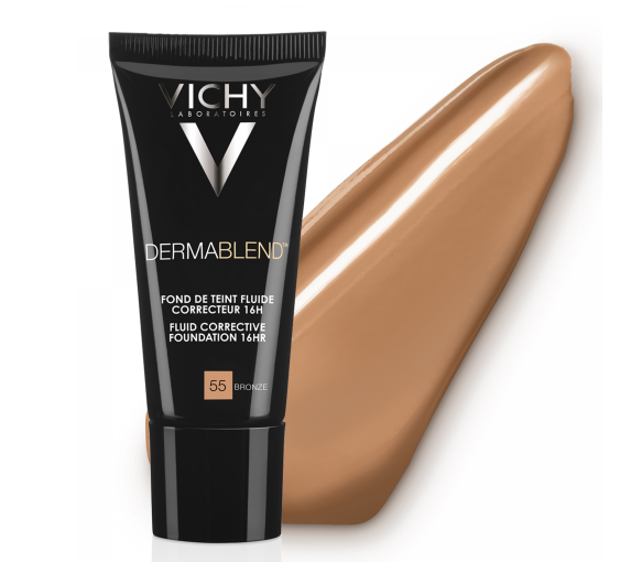 Dermablend flüssige Korrektur-Foundation 16h SPF 35 Farbton 55 bronziert Vichy - Tube mit 30 ml - image 1