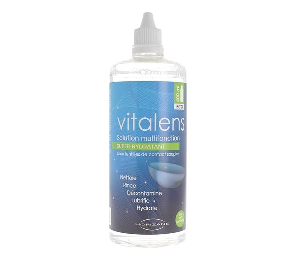 Vitalens Multifunktionslösung super feuchtigkeitsspendend für weiche Kontaktlinsen Horizane - Flasche mit 400ml