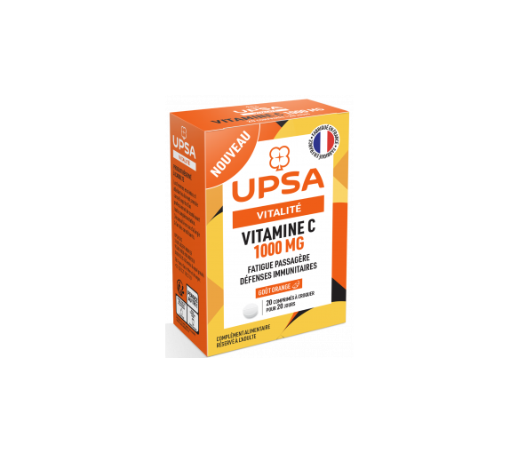 Vitalität Vitamin C 1000 mg UPSA - Packung mit 20 Tabletten