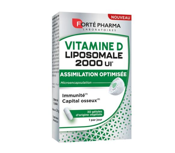 Liposomales Vitamin D 2000 IE Forté Pharma - Packung mit 30 Kapseln - image 1