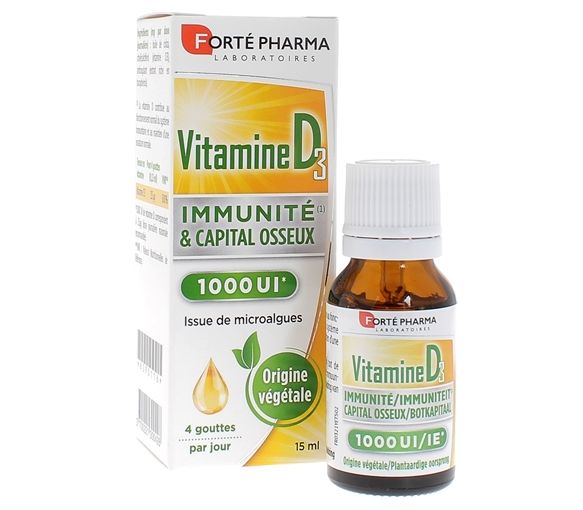 Vitamin D3 Immunität und Knochengesundheit Forté Pharma - Tropfflasche mit 15 ml