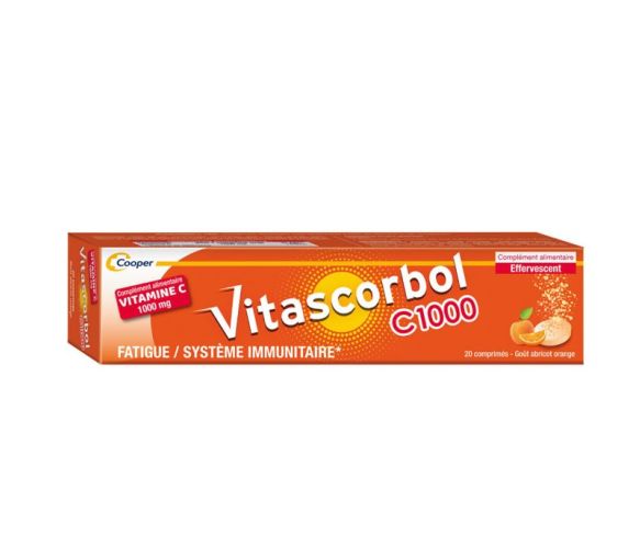 Vitascorbol C1000 Vitamin C Cooper - Packung mit 20 Brausetabletten - image 1