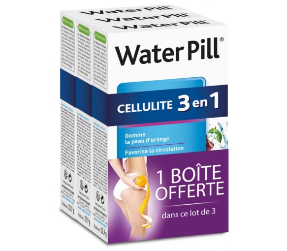Wassertablette Cellulite 3 in 1 Nutreov - 3er Pack mit 20 Tabletten