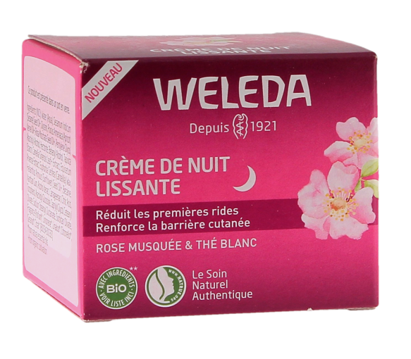 Nachtcreme mit Wildrosenöl und weißem Tee von Weleda - 40ml Tiegel