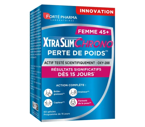 XtraSlim Chrono Gewichtsverlust Frauen 45+ Forté Pharma - Packung mit 60 Kapseln