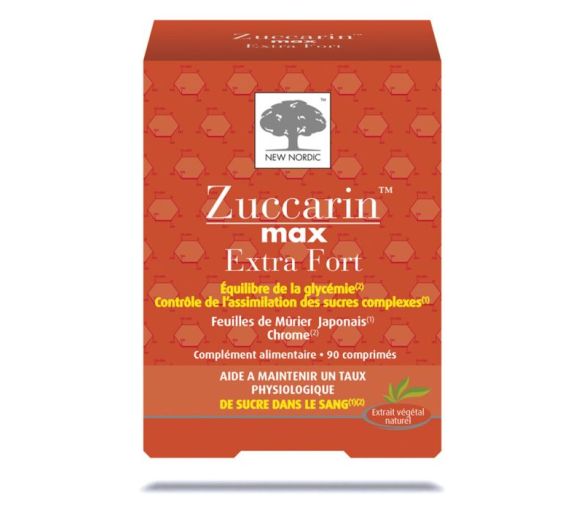 Zuccarin max extra stark New Nordic - Packung mit 90 Tabletten