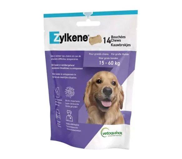 Zylkene Happen für Hunde von 15 bis 60 kg Vetoquinol - Beutel mit 14 Happen