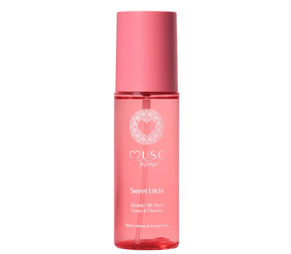 Nebel für Körper & Haare mit süßem Litschi Moschus Intime - Spray von 100ml - image 1