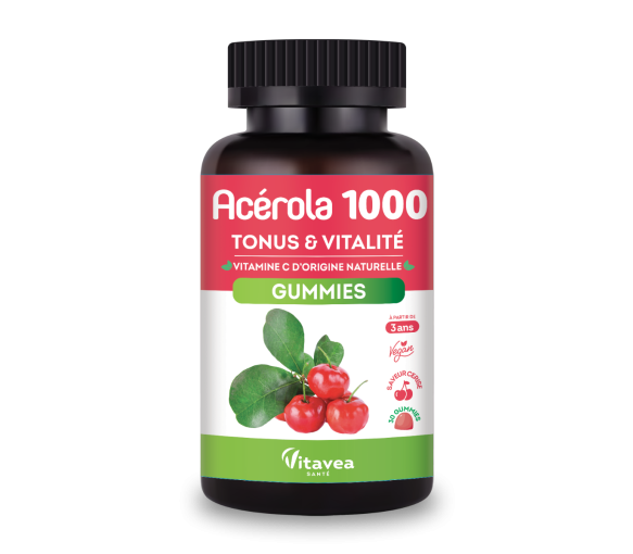 Acérola 1000 Vitavea - Dosis von 30 Gummibärchen
