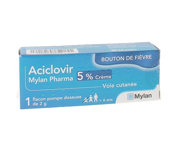 Aciclovir Mylan Pharma 5% - Pumpflasche mit Dosierung von 2g
