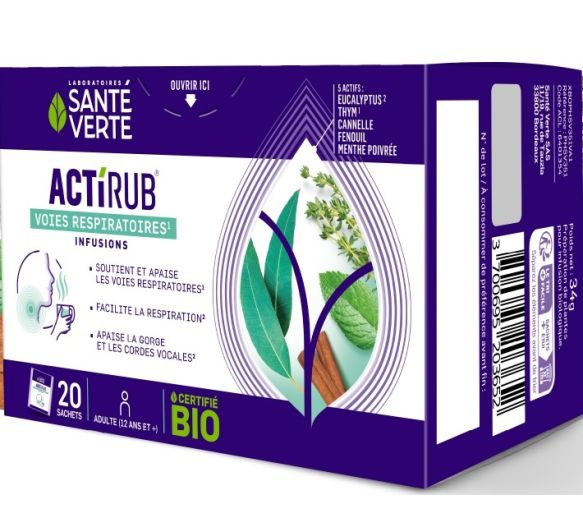 Actirub Atemwege Infusion Gesundheit Grün - Schachtel mit 20 Beuteln - image 1