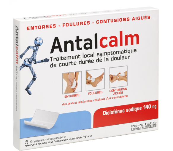 Antalcalm 140 mg medizinisches Pflaster - Packung mit 5 Pflastern