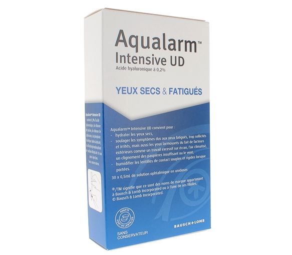 Aqualarm intensiv UD Bausch+Lomb - 30 Einzeldosen zu 0,5 ml Augentropfenlösung