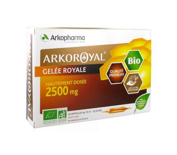 ArkoRoyal Bio-Gelee Royale 2500mg Arkopharma - Packung mit 20 Ampullen