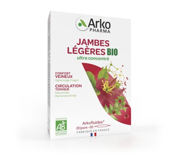 Arkofluides leichte Beine Arkopharma - Packung mit 20 Ampullen - image 1