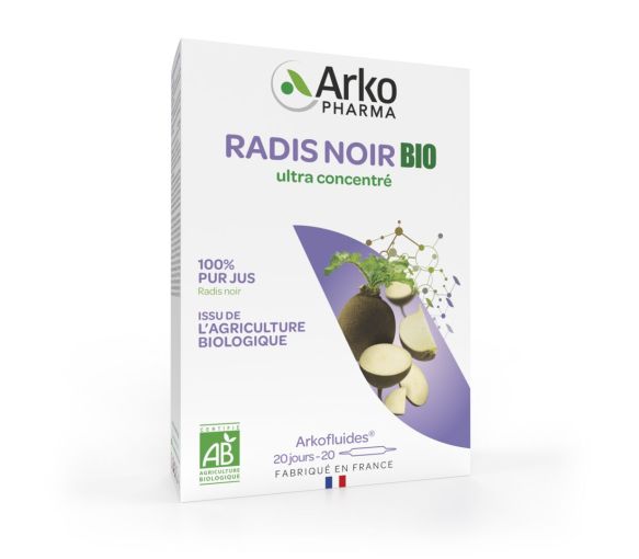 Arkofluides schwarzer Rettich Arkopharma - Packung mit 20 Ampullen - image 1