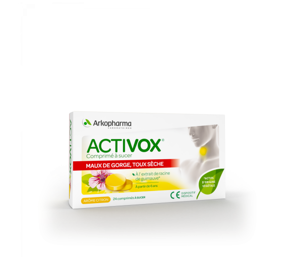 Activox Lutschtabletten mit Zitronengeschmack Arkopharma - Packung mit 24 Tabletten