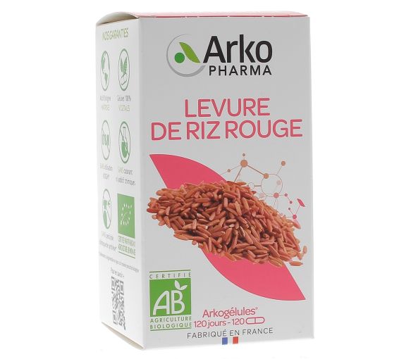 Arkogélules Roter Reis Bio Arkopharma - Packung mit 120 Kapseln