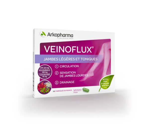 Veinoflux leichte und tonisierte Beine Arkopharma - Packung mit 30 Kapseln - image 2
