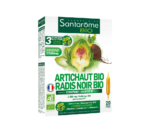 Artischocke Schwarzer Rettich Bio Santarome - Packung mit 20 Ampullen