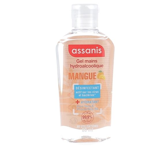 Handdesinfektionsmittel Pocket Mango Duft Assanis - Flasche 80ml
