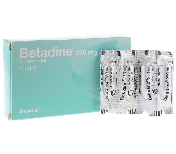 Betadine 250mg Zäpfchen - Packung mit 8 Zäpfchen