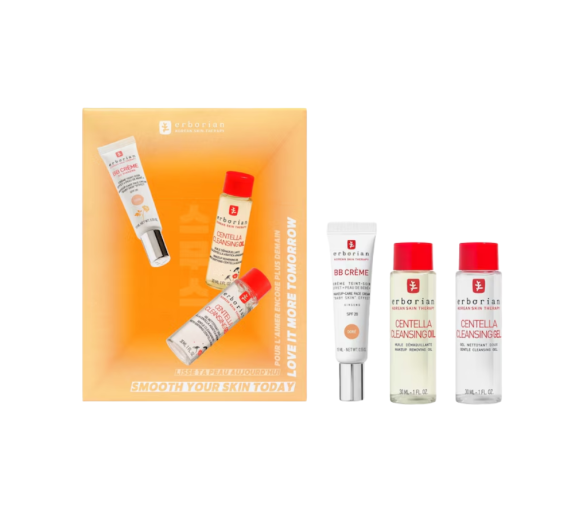 Glätten Sie Ihre Haut heute BB-Creme x Centella Reinigungsduo Gold Erborian - Set mit 3 Produkten - image 1