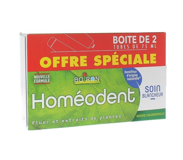 Homéodent Zahnaufhellungspflege Geschmack Chlorophyll Boiron - 2 Tuben à 75 ml - image 1