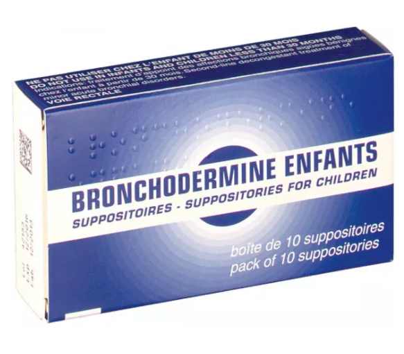 Bronchodermine Kinder Zäpfchen - Packung mit 10 Zäpfchen