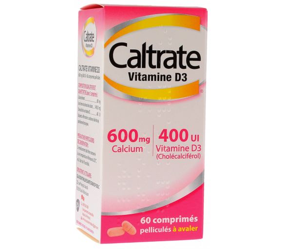 Caltrate Vitamin D3 600mg/400 U.I. Filmtabletten - Packung mit 60 Tabletten - image 1