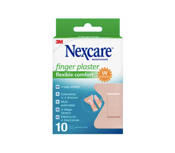 Fingerpflaster flexibles Komfort Nexcare - Schachtel mit 10 Pflastern von 44,5 mm x 51 mm