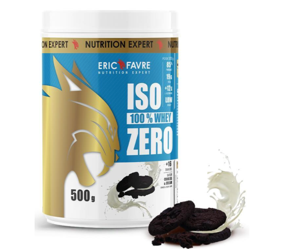 Iso Zero 100% Whey Cookies & Cream Eric Favre - 500g Dose - image 1