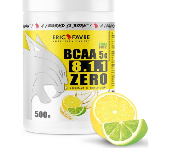 BCAA 8.1.1 Zero Zitronen-Duo-Geschmack Eric Favre - 500g Dose