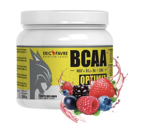 BCAA Optimiz Geschmack Waldfrüchte Eric Favre - Dose mit 250g