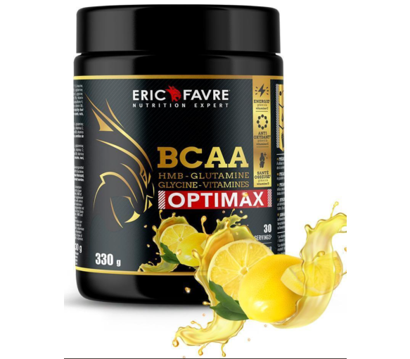 BCAA optimax Geschmacksrichtung Zitrone Eric Favre - Dose mit 330g