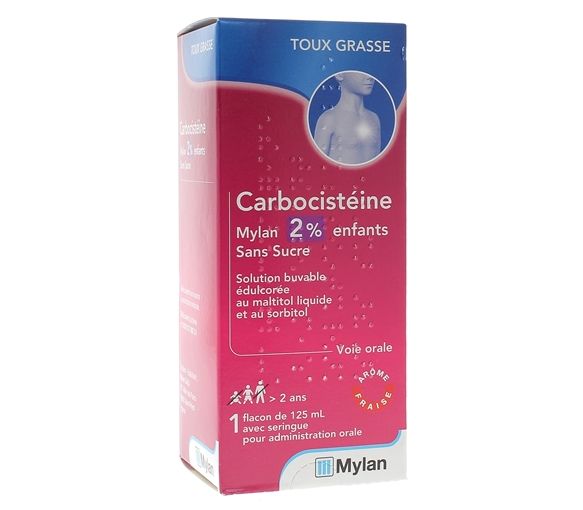 Carbocystein Mylan 2% Kinder ohne Zucker - Flasche mit 125 ml