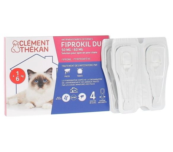 Fiprokil duo Katze 50 mg/60 mg Clément-Thékan - 4 Pipetten zu 0,5 ml