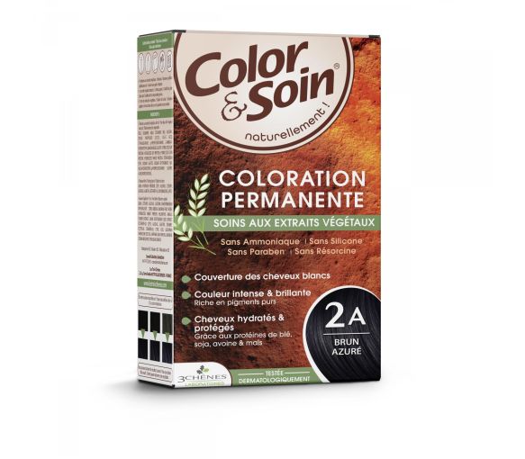 Farbe & Pflege permanente Haarfarbe azurbraun 2A Die 3 Eichen - 1 Set
