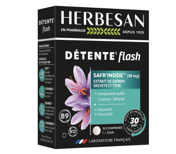 Entspannung Flash Safr'Inside 30mg Herbesan - Schachtel mit 18g